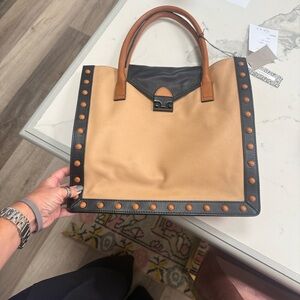 Loeffler Randall Tan and Black Handbag